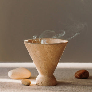 Travertine Stone Incense Burner